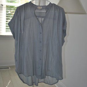 Urban Outfitters Oversized Blue Blouse